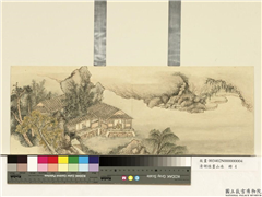 清胡桂画山水　册　清溪瓦舍,绘画,山水,建筑,人物,树木,器用