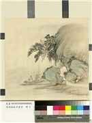 清胡桂秋宇澄空　册　蓬舟闲泊,绘画,山水,人物,树木,花草,船