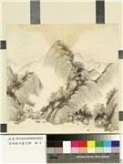 清胡桂冬岩贞静　册　云峦水榭,绘画,山水,树木,建筑