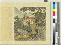 清丁裕画後天不老　册　饮滴,绘画,祥瑞,人物,器用,山水,树木,花草