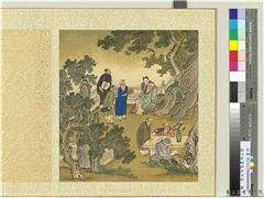清丁裕画後天不老　册　纳凉,绘画,祥瑞,人物,山水,树木,花草,翎毛,建筑,器用