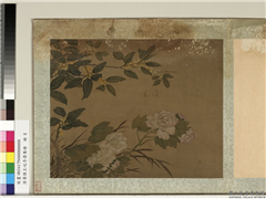 清黄慎王旼序荣集绘　册　芙蓉桂花,绘画,花草