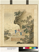 清庄瑗人物画　册　放鹤,绘画,经史-故事,人物,山水,树木,花草,建筑,翎毛,器用