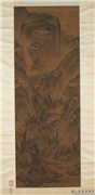 元黄公望岩壑幽居图　轴,绘画,山水,树木,建筑