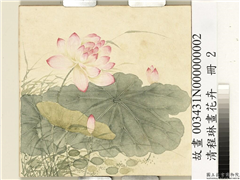 清程琳画花卉　册　莲荷,绘画,花草