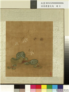 清鲁鼐画花鸟　册　虎耳草蜂,绘画,花草,草虫