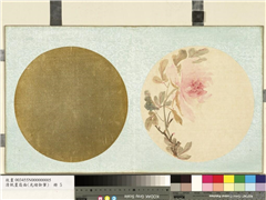清光绪御笔绢画扇面　册　牡丹花开,绘画,花草