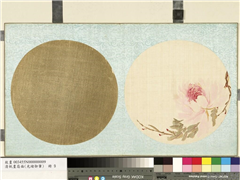 清光绪御笔绢画扇面　册　牡丹富贵,绘画,花草
