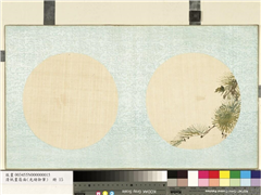清光绪御笔绢画扇面　册　苍翠老松,绘画,树木