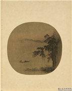 宋元名绘　册　宋人山水,绘画,山水,船,人物,树木