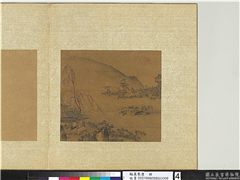 韫真集庆　册　明戴进画春景山水,绘画,山水,人物,树木,花草,建筑,器用