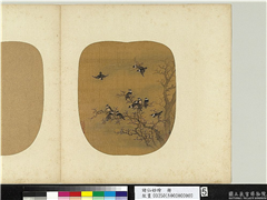 诸仙妙绘　册　宋马麟寒鸦月夜,绘画,翎毛,山水,树木