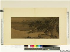 御府绘林珍赏　册　无款江滨垂钓,绘画,山水,人物,树木,花草,建筑,器用