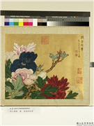 明人集绘　册　清张昉牡丹,绘画,花草