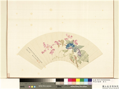 花卉画册　册　清张筠如海棠牵牛花,绘画,花草