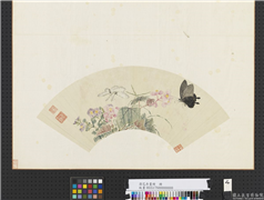清花卉画册　册　清绵恺海棠,绘画,草虫,花草