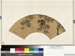 花卉画册　册　清王子元葡萄松鼠,绘画,果蔬,走兽