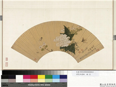 清花卉画册　册　清沈树玉海棠芙蓉,绘画,花草,草虫