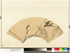 清花卉画册　册　清司马锺花朝绣谷,绘画,翎毛,树木