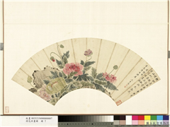 清花卉画册　册　清吴翌凤虞美人,绘画,花草