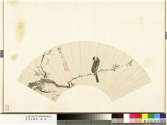 清花卉画册　册　清张穆杨柳白头,绘画,翎毛,树木