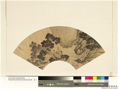 明文徵明沈周唐寅仇英便面合装册　册　明唐寅水墨山水,绘画,山水,人物,树木,建筑