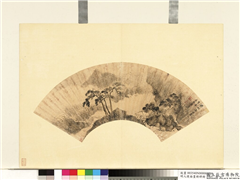 明人便面画册（四）　册　明钱暹宋人诗意,绘画,山水,人物,树木,建筑