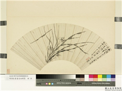 明诸臣书画扇面册页　册　明周天球幽兰空谷,绘画,花草