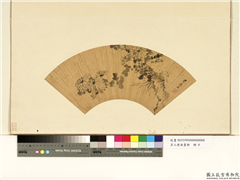 名人便面画册　册　清沈轼墨写菊竹,绘画,花草,树木,山水