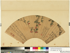 明人画扇（元）　册　明陈淳雪里红,绘画,花草