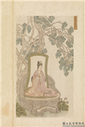 明吴彬画楞严廿五圆通佛像　册　大势至法王子,绘画,佛道人物,经史-故事,树木,花草,器用