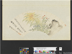 清恽寿平画扇面　册　老少年,绘画,花草