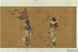 元任仁发贡马图　卷,绘画,人物,走兽,器用