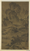 宋郭熙山庄高逸　轴,绘画,山水,人物,树木,走兽,建筑,船,器用