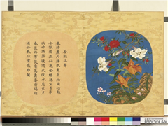 万寿无疆二册 (上)　册　合欢上寿,绘画,花草,山水