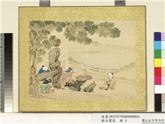 欢洽寰区　册　燃竹图,绘画,人物,器用,山水,建筑,树木,花草