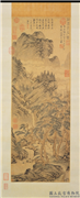 元王蒙松风泉石图　轴,绘画,山水,人物,树木,花草,器用
