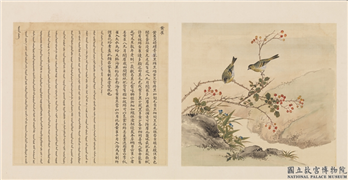 鸟谱（四）　册　黄雀,绘画,翎毛,花草,树木,山水