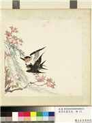 无名氏画花鸟　册　桃柳,绘画,翎毛,树木,花草