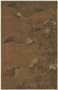 宋崔白秋浦蓉宾　轴,绘画,翎毛,山水,花草