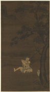 宋马和之闲忙图　轴,绘画,山水,人物,器用