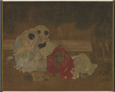 宋苏汉臣秋庭戏婴图　轴,绘画,人物,山水,树木,草虫,建筑,器用