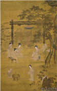 宋李嵩观灯图　轴,绘画,人物,器用,节令与二十四节气,山水,花草,树木,翎毛,建筑
