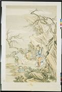 清杨大章梅林评画　轴,绘画,人物,山水,花草,树木,器用