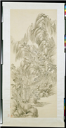 清弘旿秋山森秀　轴,绘画,山水,树木,建筑