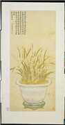 清蒋木鼎盆兰　轴,绘画,花草,器用