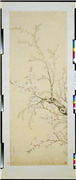 清关槐桃花杨柳　轴,绘画,花草,树木
