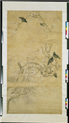 清戴洪梅雀　轴,绘画,花草,翎毛,树木