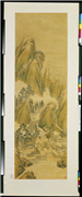 清胡桂溪山垂钓　轴,绘画,山水,建筑,树木,花草,器用,人物