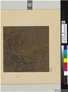宋元集绘　册　无款雪溪古寺,绘画,山水,建筑,人物,树木,走兽,船